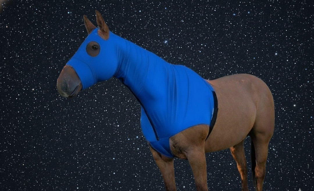 horsewear by STATLERHOUSE Spandex Adult Full Head Horse Hood WITH ZIPPER